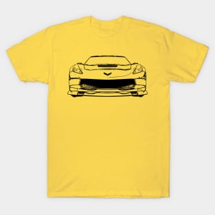 Corvette C7 Black Sketch T-Shirt